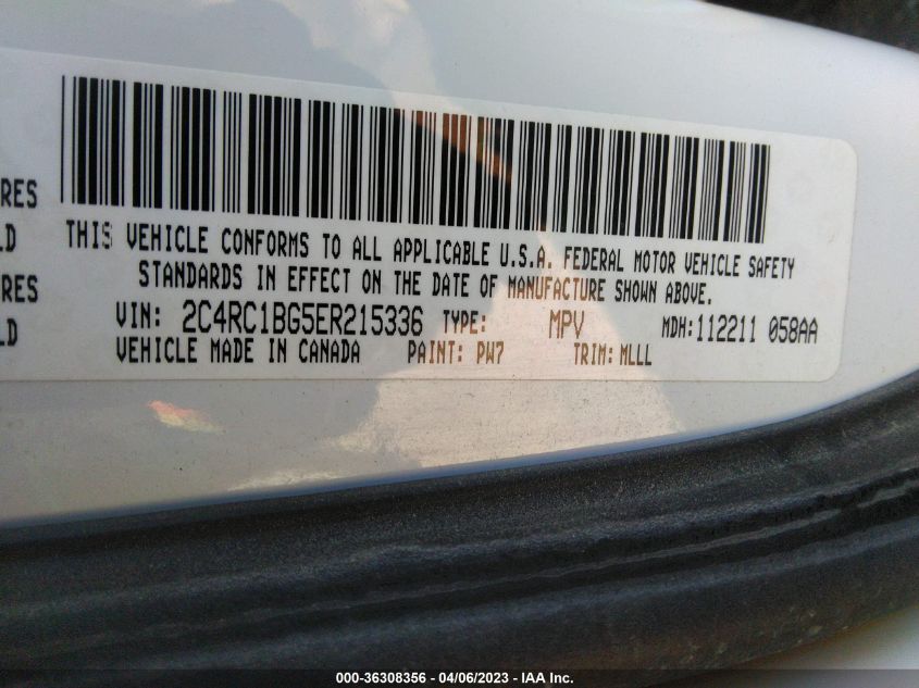 2014 CHRYSLER TOWN & COUNTRY TOURING - 2C4RC1BG5ER215336