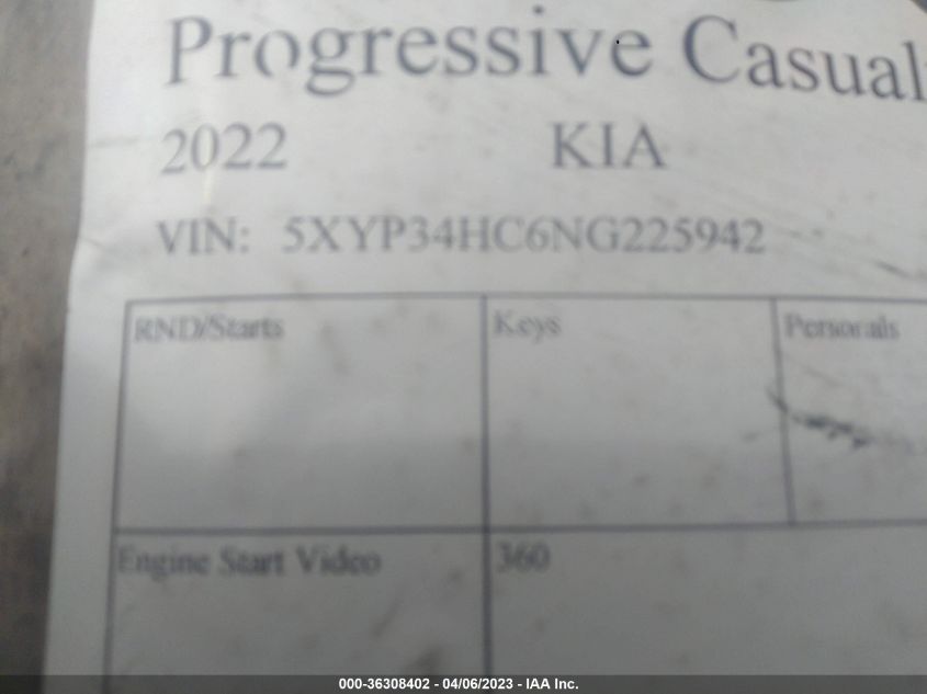 2022 KIA TELLURIDE EX - 5XYP34HC6NG225942