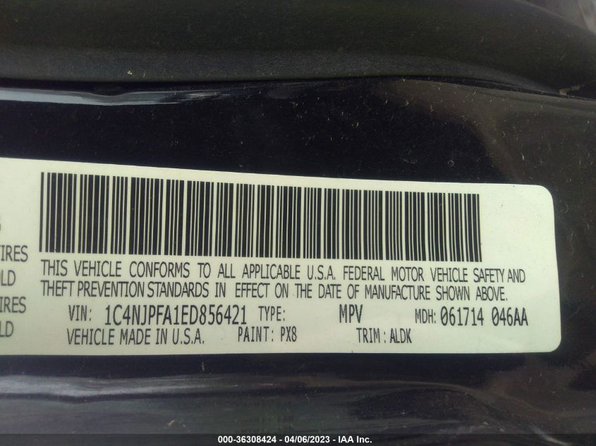 2014 JEEP PATRIOT HIGH ALTITUDE - 1C4NJPFA1ED856421