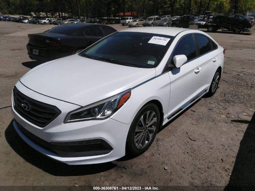 2016 HYUNDAI SONATA 2.4L SPORT - 5NPE34AF4GH344838