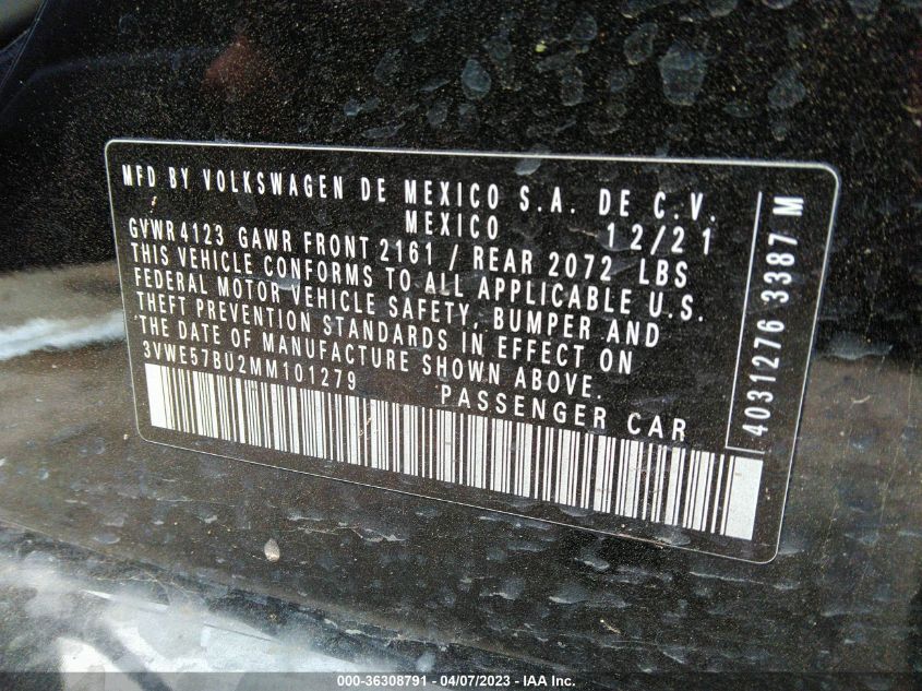 2021 VOLKSWAGEN JETTA SEL - 3VWE57BU2MM101279