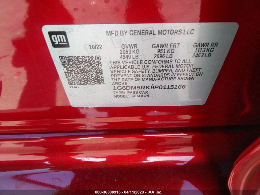 2023 CADILLAC CT5 LUXURY - 1G6DM5RK9P0115166