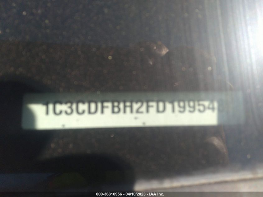 2015 DODGE DART SXT - 1C3CDFBH2FD199548
