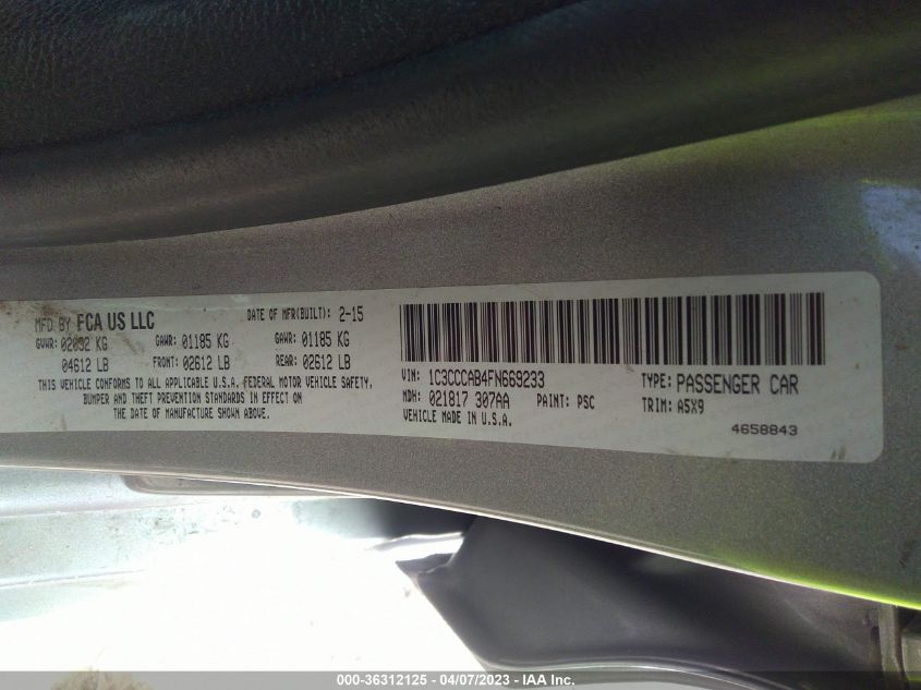 2015 CHRYSLER 200 LIMITED - 1C3CCCAB4FN669233