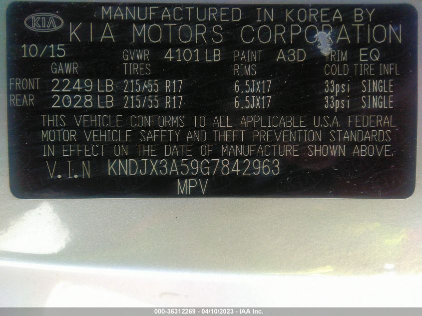 2016 KIA SOUL ! - KNDJX3A59G7842963