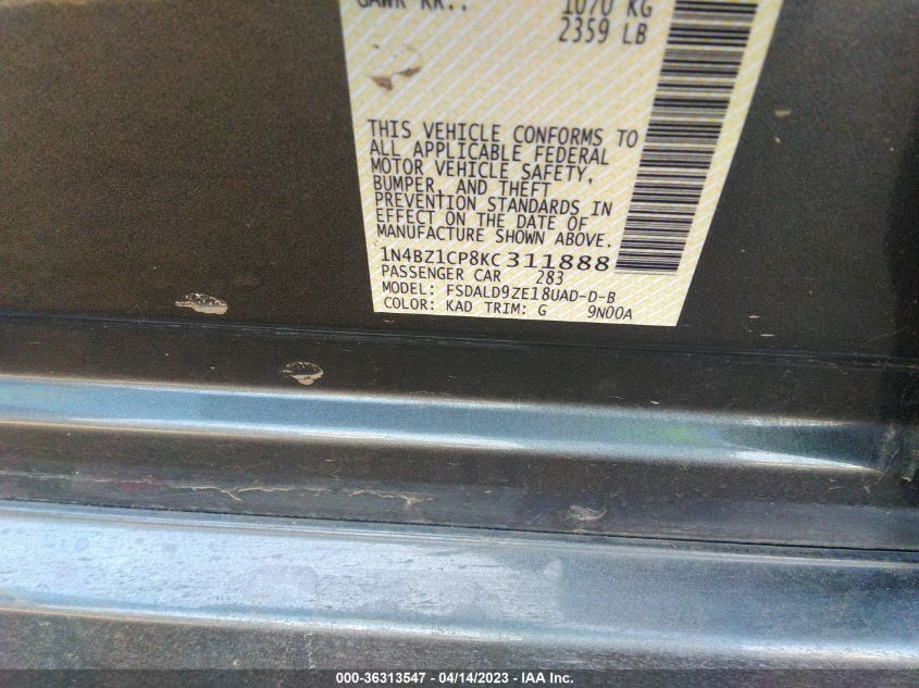 2019 NISSAN LEAF SV PLUS - 1N4BZ1CP8KC311888