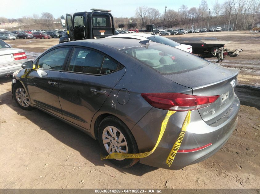 2017 HYUNDAI ELANTRA SE - KMHD74LF2HU088117