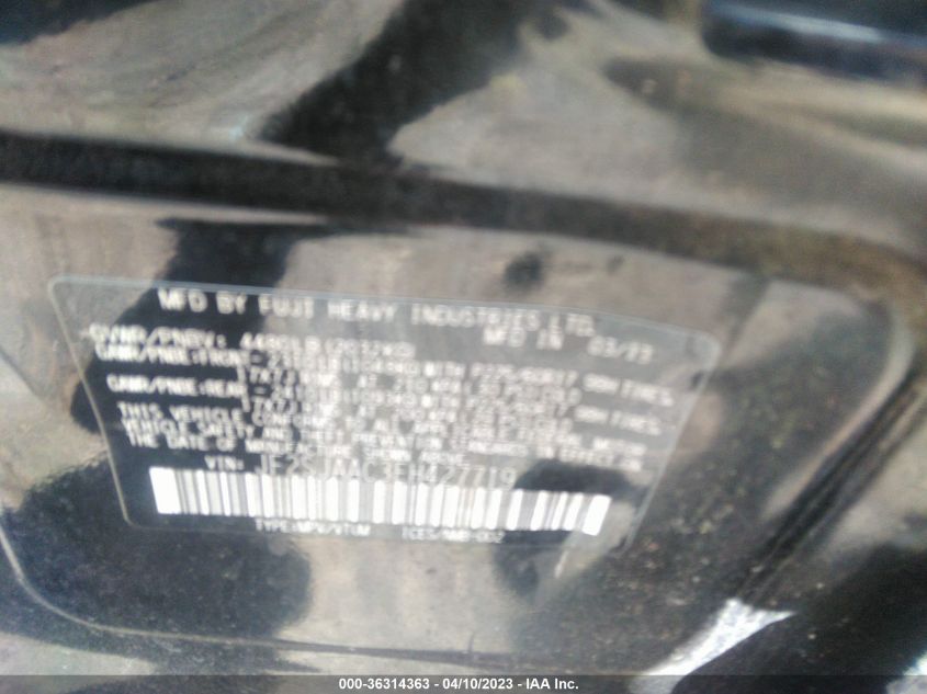 2014 SUBARU FORESTER 2.5I - JF2SJAAC3EH427719