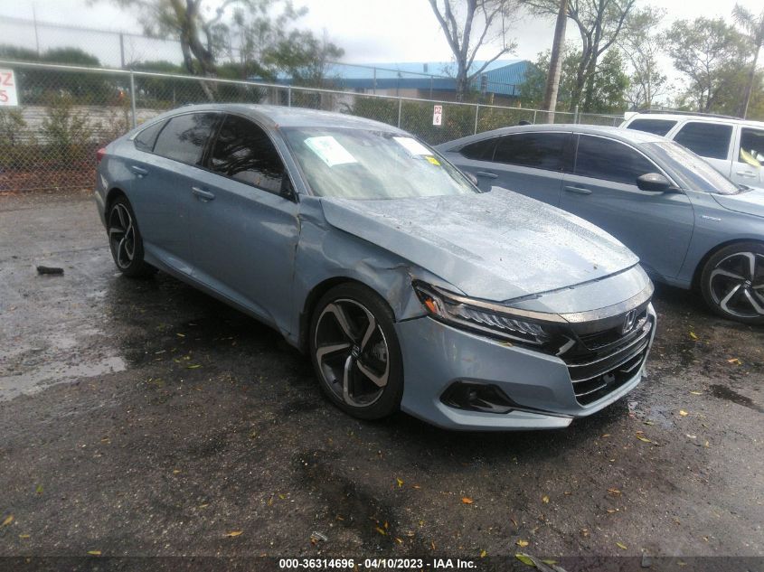 2022 HONDA ACCORD SEDAN SPORT - 1HGCV1F37NA107507