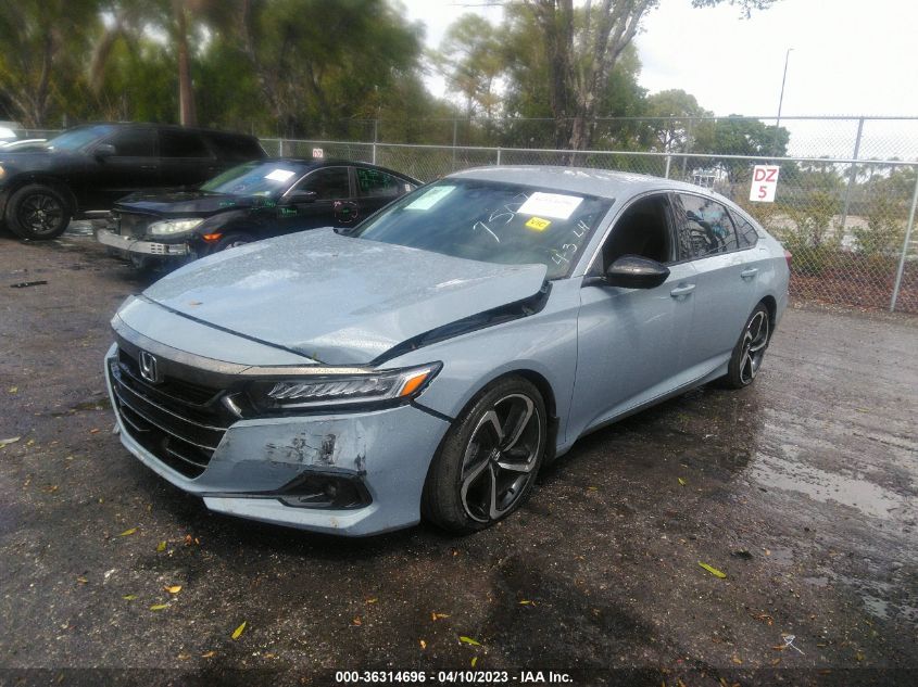 2022 HONDA ACCORD SEDAN SPORT - 1HGCV1F37NA107507