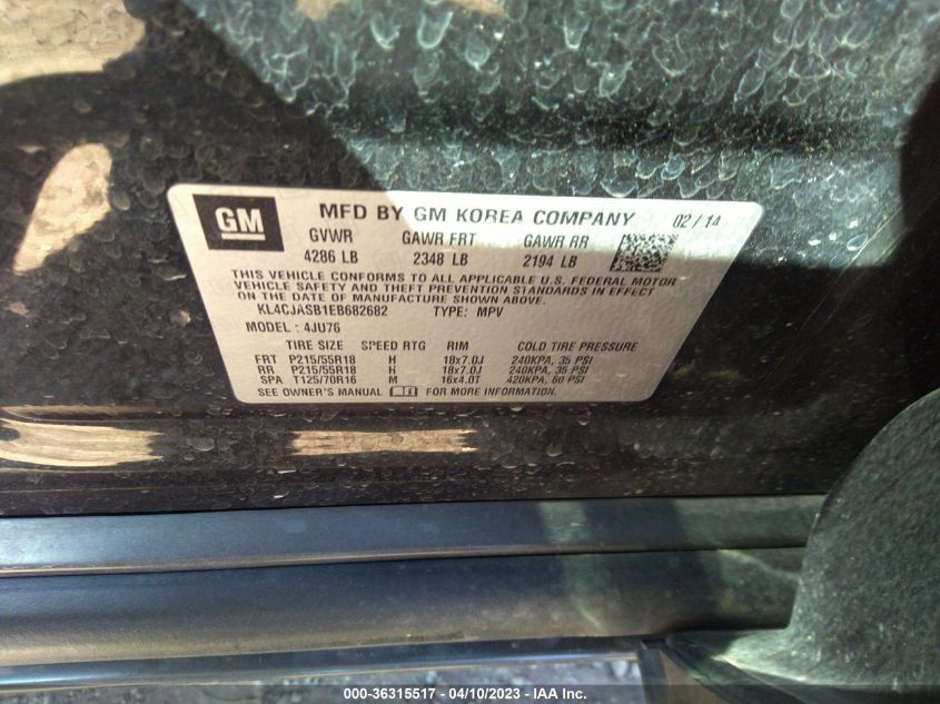 2014 BUICK ENCORE - KL4CJASB1EB682682
