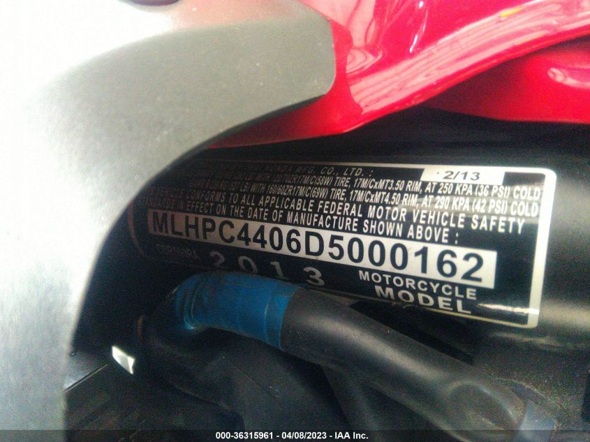 2013 HONDA CBR500 RA-ABS - MLHPC4406D5000162