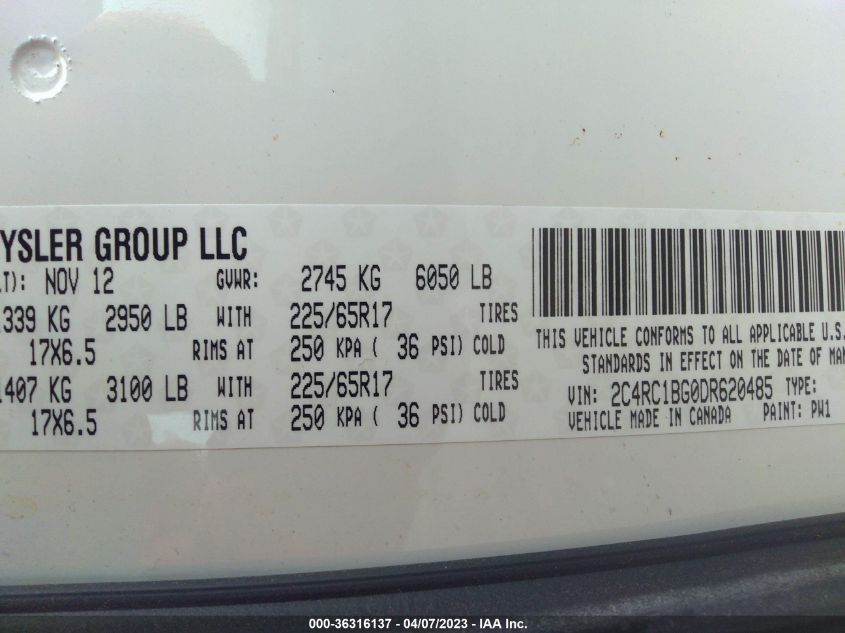 2013 CHRYSLER TOWN & COUNTRY TOURING - 2C4RC1BG0DR620485