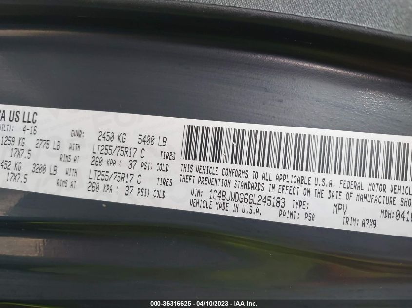 2016 JEEP WRANGLER UNLIMITED WILLYS WHEELER - 1C4BJWDG6GL245183