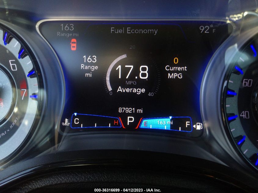 2016 CHRYSLER 300 300S - 2C3CCABG1GH348789