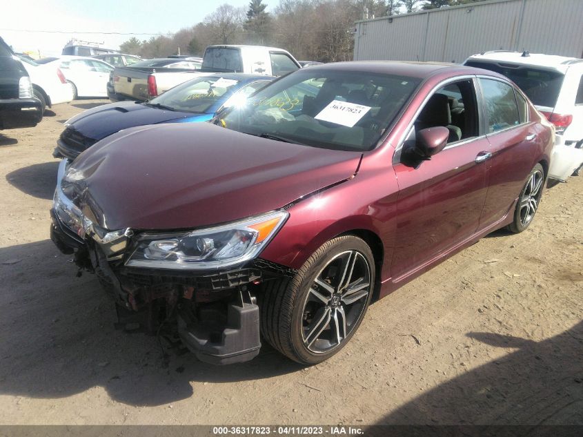 2017 HONDA ACCORD SEDAN SPORT SE - 1HGCR2F18HA292339