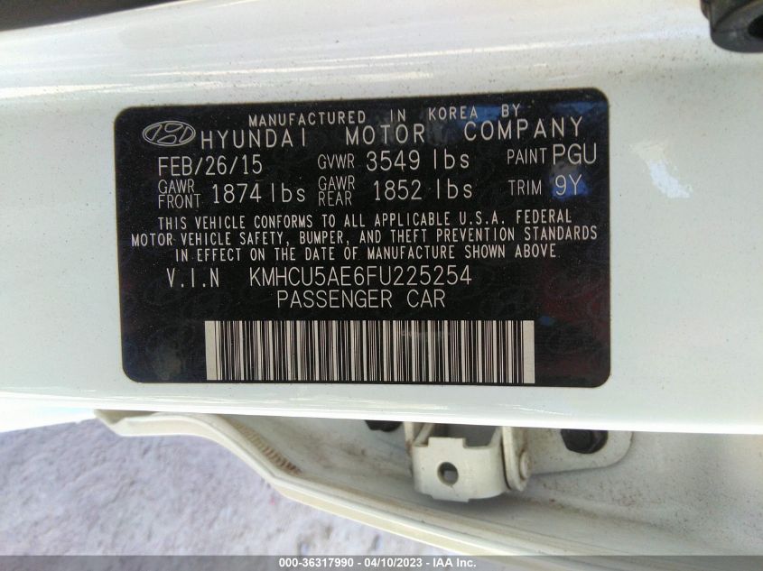 2015 HYUNDAI ACCENT SPORT - KMHCU5AE6FU225254