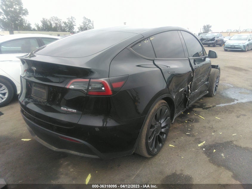 VIN 7SAYGDEF1NF490477 2022 TESLA MODEL Y PERFORMANCE