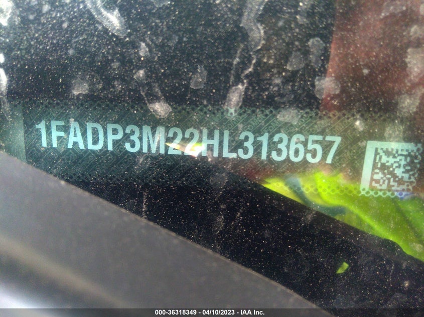 VIN 1FADP3M22HL313657 2017 FORD FOCUS SEL