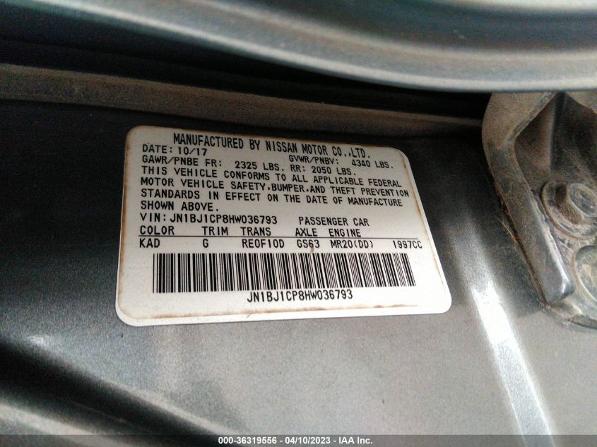 2017 NISSAN ROGUE SPORT S - JN1BJ1CP8HW036793