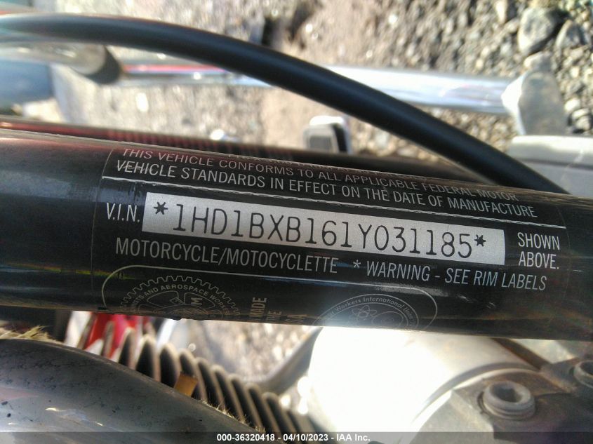 2001 HARLEY-DAVIDSON FLSTFI 1HD1BXB161Y031185