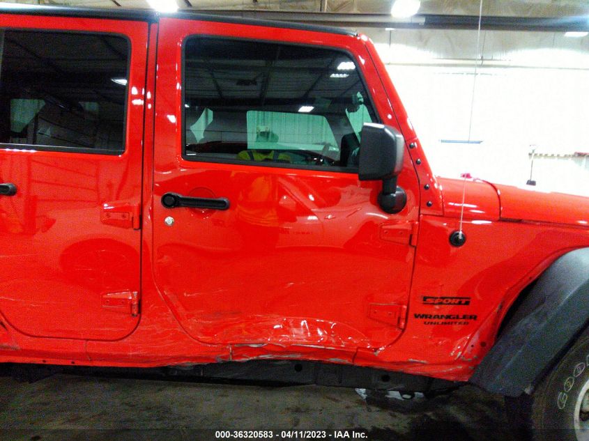 2016 JEEP WRANGLER UNLIMITED SPORT - 1C4BJWDG2GL101954