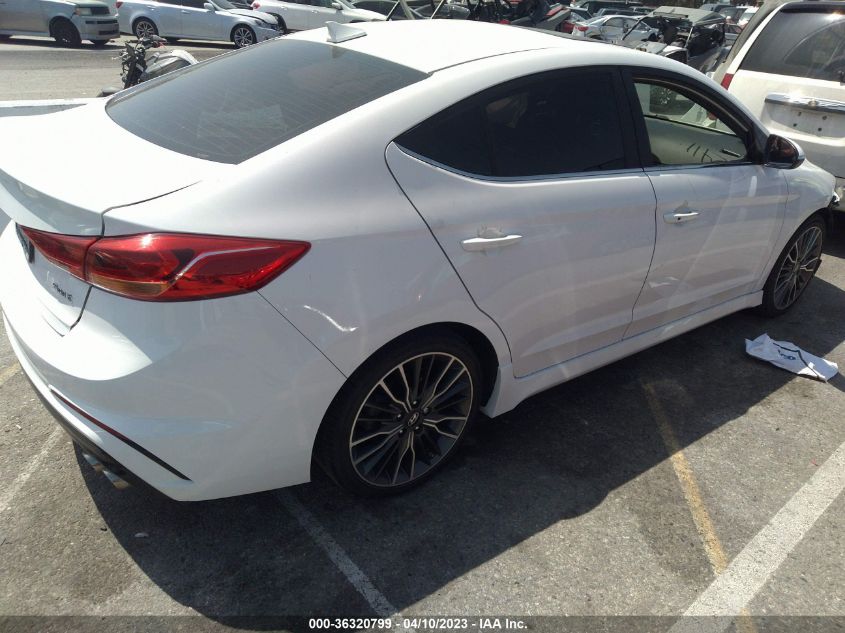 2018 HYUNDAI ELANTRA SPORT - KMHD04LB2JU520857