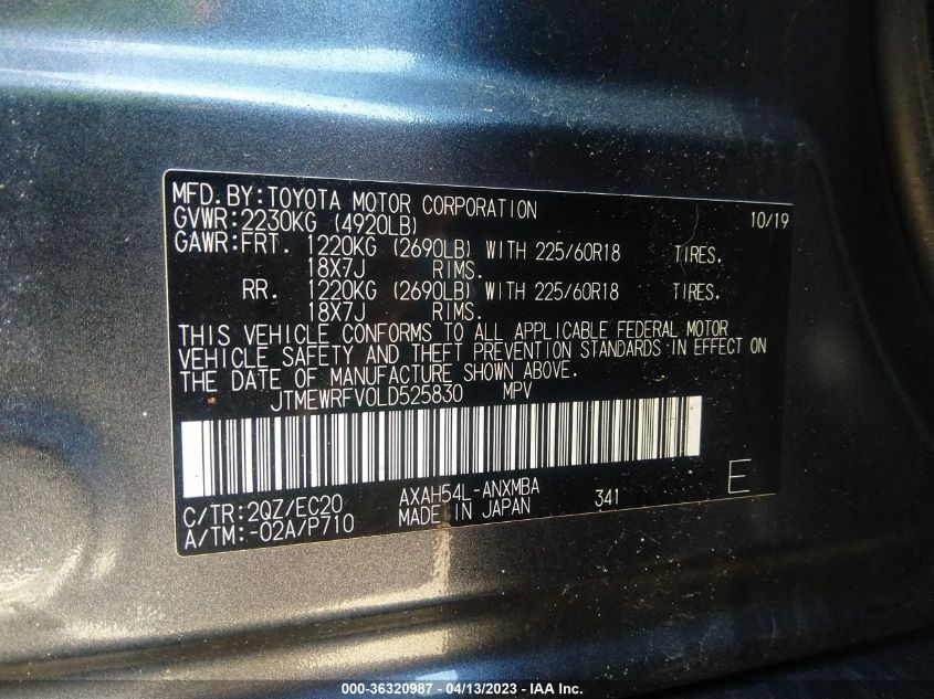 2020 TOYOTA RAV4 HYBRID XSE - JTMEWRFV0LD525830