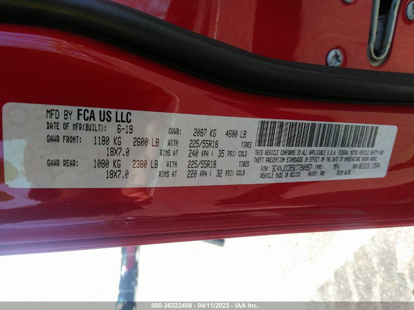 2019 JEEP COMPASS LIMITED - 3C4NJDCB5KT790957