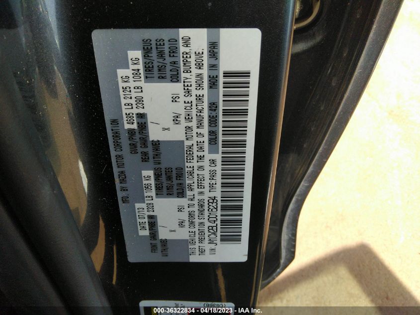 2013 MAZDA MAZDA5 SPORT - JM1CW2BL4D0162394