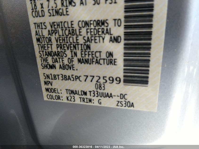2023 NISSAN ROGUE SV - 5N1BT3BA5PC772599