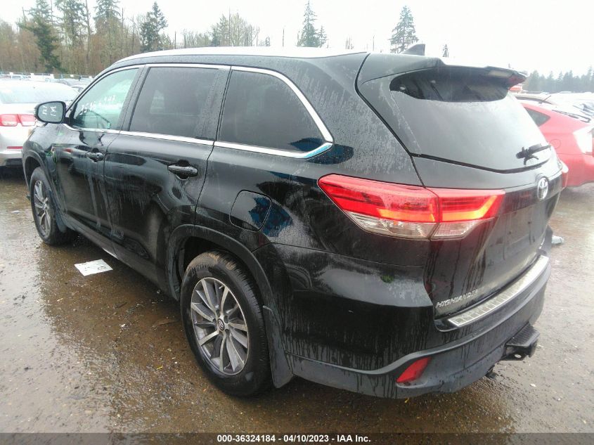 2019 TOYOTA HIGHLANDER SE/XLE - 5TDJZRFHXKS952838