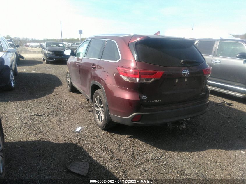 2019 TOYOTA HIGHLANDER SE/XLE - 5TDJZRFHXKS730686