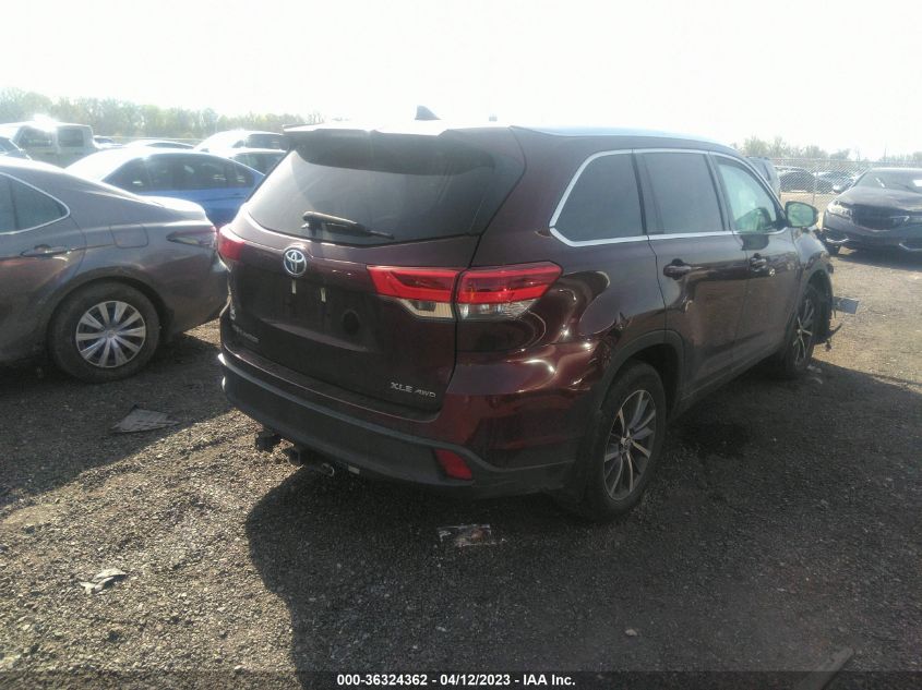 2019 TOYOTA HIGHLANDER SE/XLE - 5TDJZRFHXKS730686