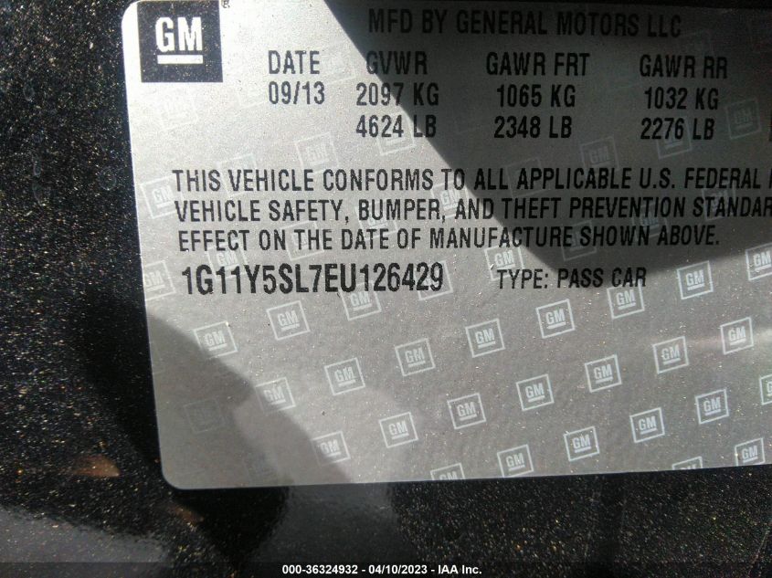 2014 CHEVROLET IMPALA LS - 1G11Y5SL7EU126429