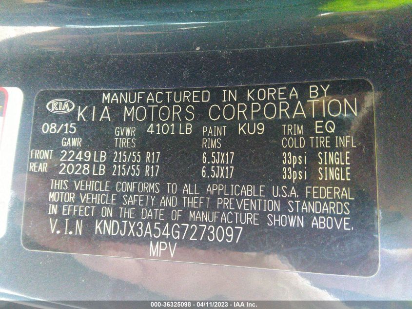 2016 KIA SOUL ! - KNDJX3A54G7273097