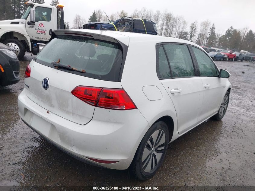 2016 VOLKSWAGEN E-GOLF SE WVWKP7AU2GW915406