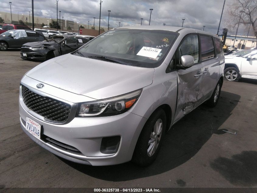2015 KIA SEDONA L - KNDMA5C1XF6032282