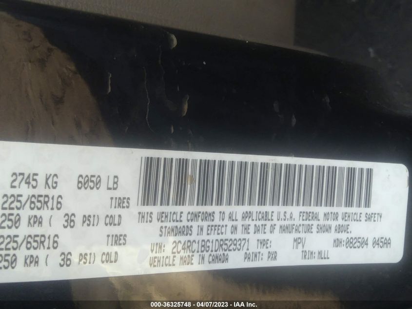 2013 CHRYSLER TOWN & COUNTRY TOURING - 2C4RC1BG1DR529371