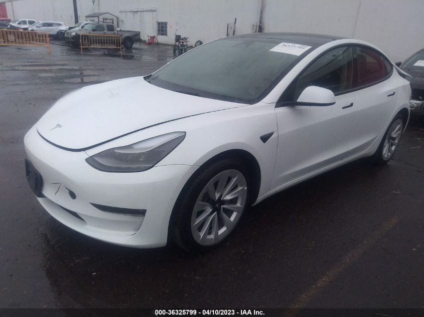 2022 TESLA MODEL 3 LONG RANGE - 5YJ3E1EB8NF157783