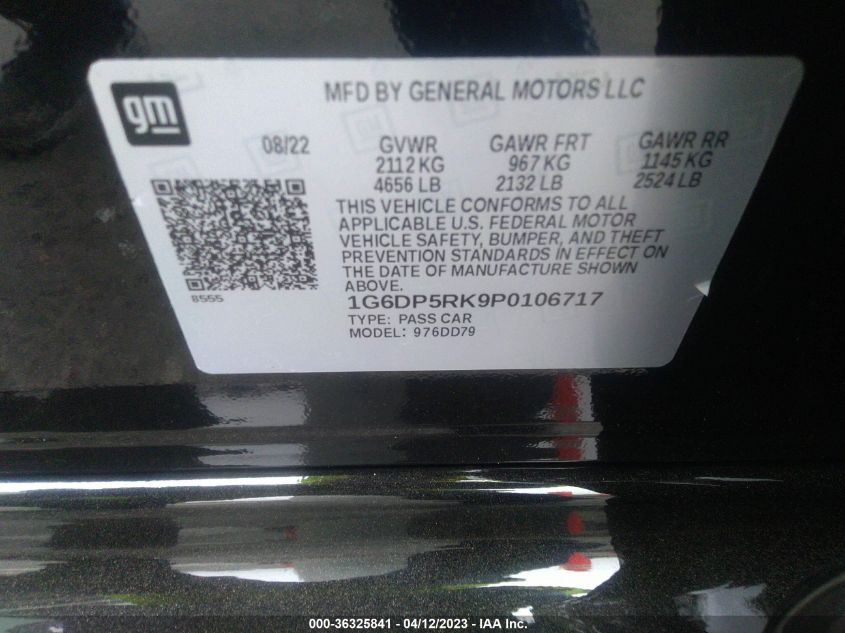2023 CADILLAC CT5 SPORT - 1G6DP5RK9P0106717