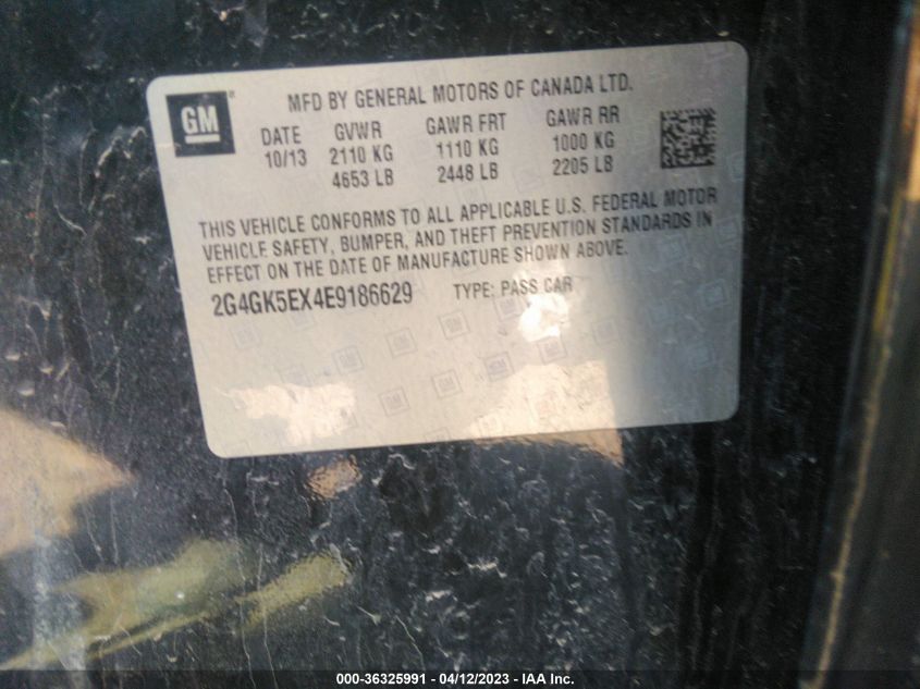 2014 BUICK REGAL - 2G4GK5EX4E9186629