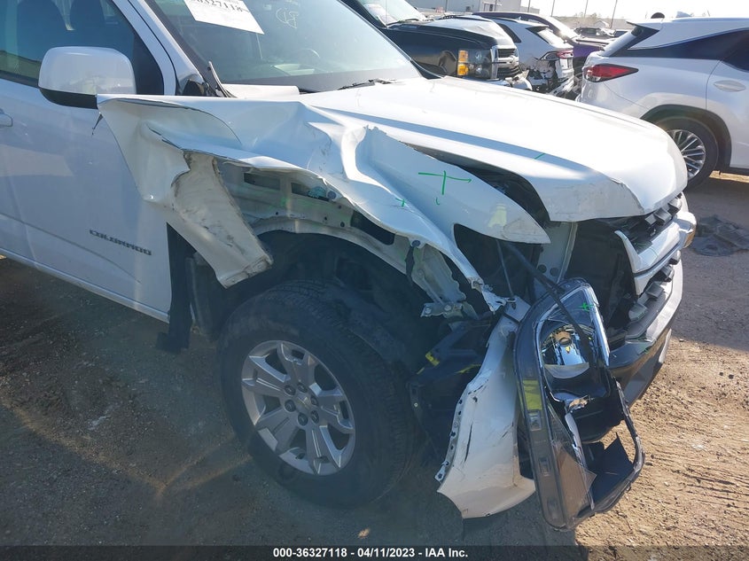 VIN 1GCGSCEN9M1143611 2021 CHEVROLET COLORADO 2WD LT