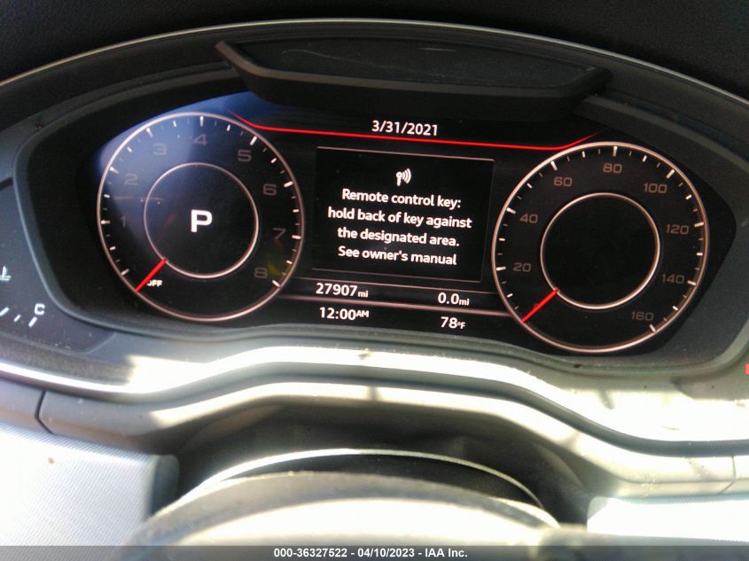 2017 AUDI A4 SEASON OF AUDI PREMIUM - WAUDNAF43HN052835