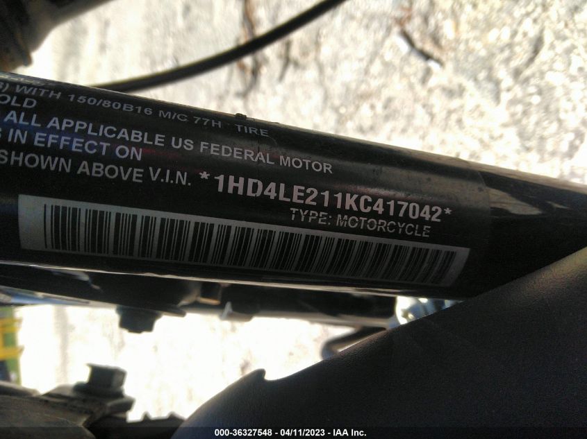 2019 HARLEY-DAVIDSON XL883 N - 1HD4LE211KC417042