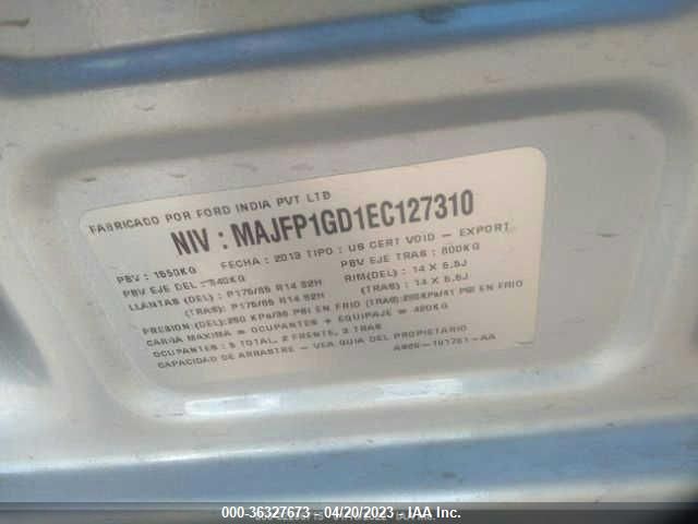 2014 FORD FIESTA AMBIENTE - MAJFP1GD1EC127310