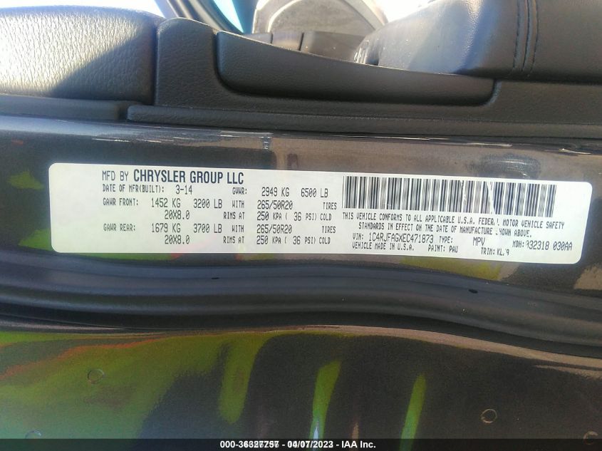 2014 JEEP GRAND CHEROKEE ALTITUDE - 1C4RJFAGXEC471873