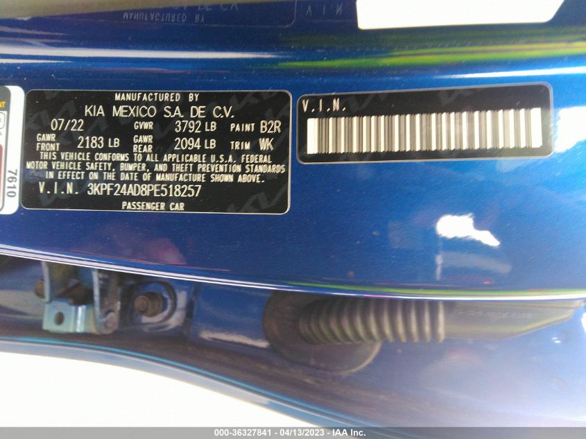 2023 KIA FORTE LXS - 3KPF24AD8PE518257