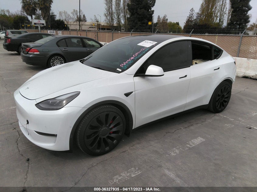 VIN 7SAYGDEFXNF319050 2022 TESLA MODEL Y PERFORMANCE