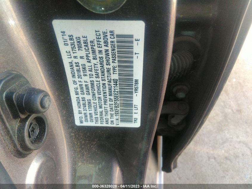 2014 HONDA CIVIC SEDAN LX - 19XFB2F55EE211440
